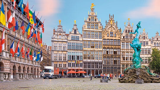 The Market Square in Antwerp, Belgium